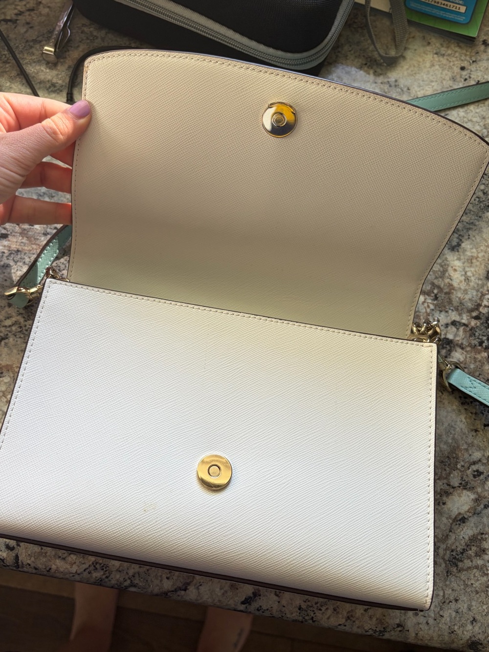 kate spade Mint and White Crossbody Purse - Picture 4 of 4